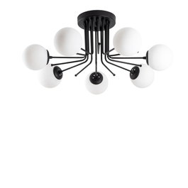 Opviq Daisy-147-AV Lámpara de araña industrial escandinava negra